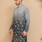 Woven Design Short Kurta for Men ( KO 5257 Grey )