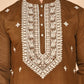 Embroidered Silk Blend Kurtas for Men ( KO 5263 Mehndi ) [FF] [I-1-4]