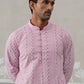 Embroidered Cotton Kurta (KO 5264 Pink ) [FF] [O-10]