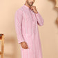 Embroidered Cotton Kurtas (KO 5264 Pink ) [FF] [O-10]