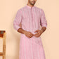 Embroidered Cotton Kurtas (KO 5264 Pink ) [FF] [O-10]