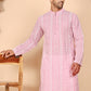 Embroidered Cotton Kurtas (KO 5264 Pink ) [FF] [O-10]