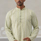 Embroidered Cotton Kurta ( KO 5264 Pista ) [FF] [O-10]