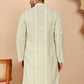 Embroidered Cotton Kurtas ( KO 5264 Pista ) [FF] [O-10]