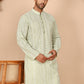 Embroidered Cotton Kurtas ( KO 5264 Pista ) [FF] [O-10]