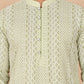 Embroidered Cotton Kurtas ( KO 5264 Pista ) [FF] [O-10]
