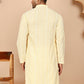 Embroidered Cotton Kurtas (KO 5264 Yellow ) [FF] [O-10]