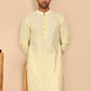 Embroidered Cotton Kurtas (KO 5264 Yellow ) [FF] [O-10]
