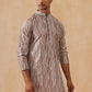 Silk Blend Kurtas with Mirror Work Embroidery ( KO 5265 Brown ) [FF] [I-1-4]