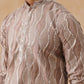 Silk Blend Kurtas with Mirror Work Embroidery ( KO 5265 Brown ) [FF] [I-1-4]