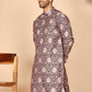 Peach Jacquard Silk Kurtas for Men ( KO 5268 Peach ) [FF] [I-1-4]