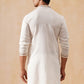 Silk Blend Kurta with Multicolor Embroidery ( KO 5283 White )