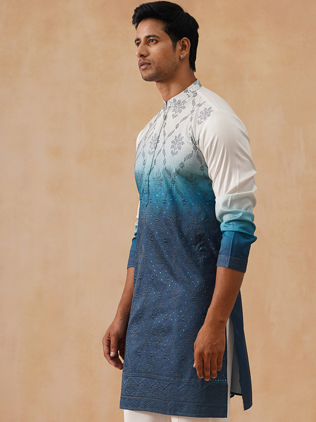 Men’s Ombre Kurtas ( KO 5284 Blue )