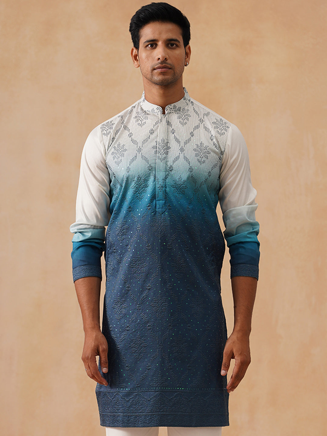 Men’s Ombre Kurtas ( KO 5284 Blue )