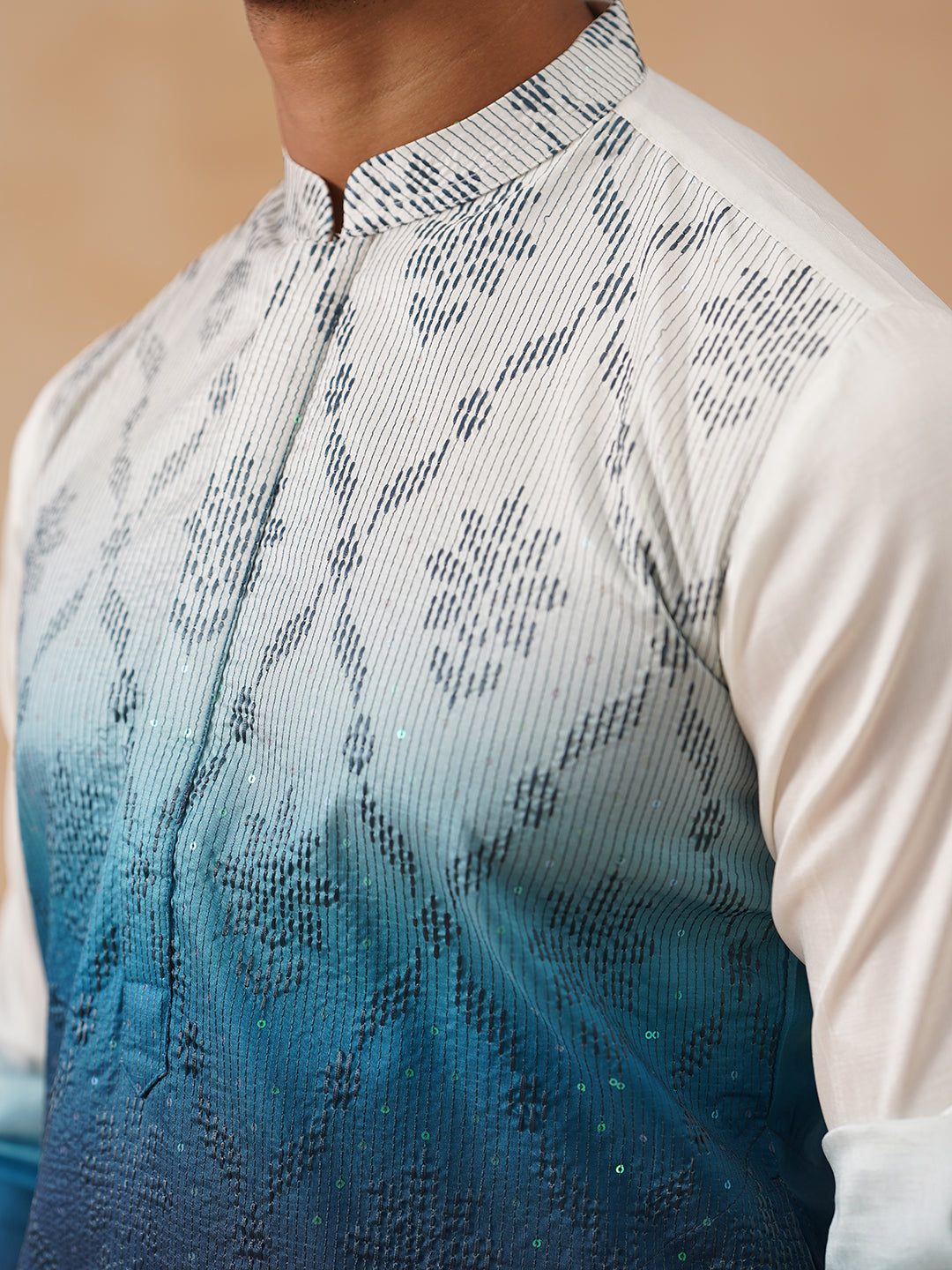 Men’s Ombre Kurtas ( KO 5284 Blue )