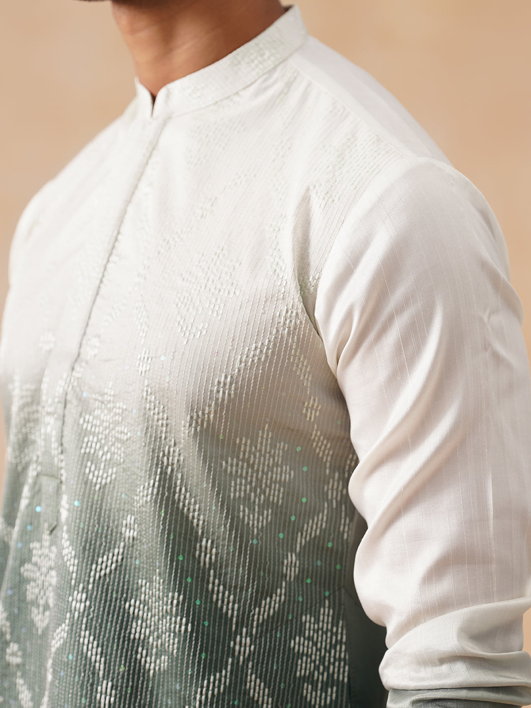 Men’s Ombre Kurtas ( KO 5284 Grey )