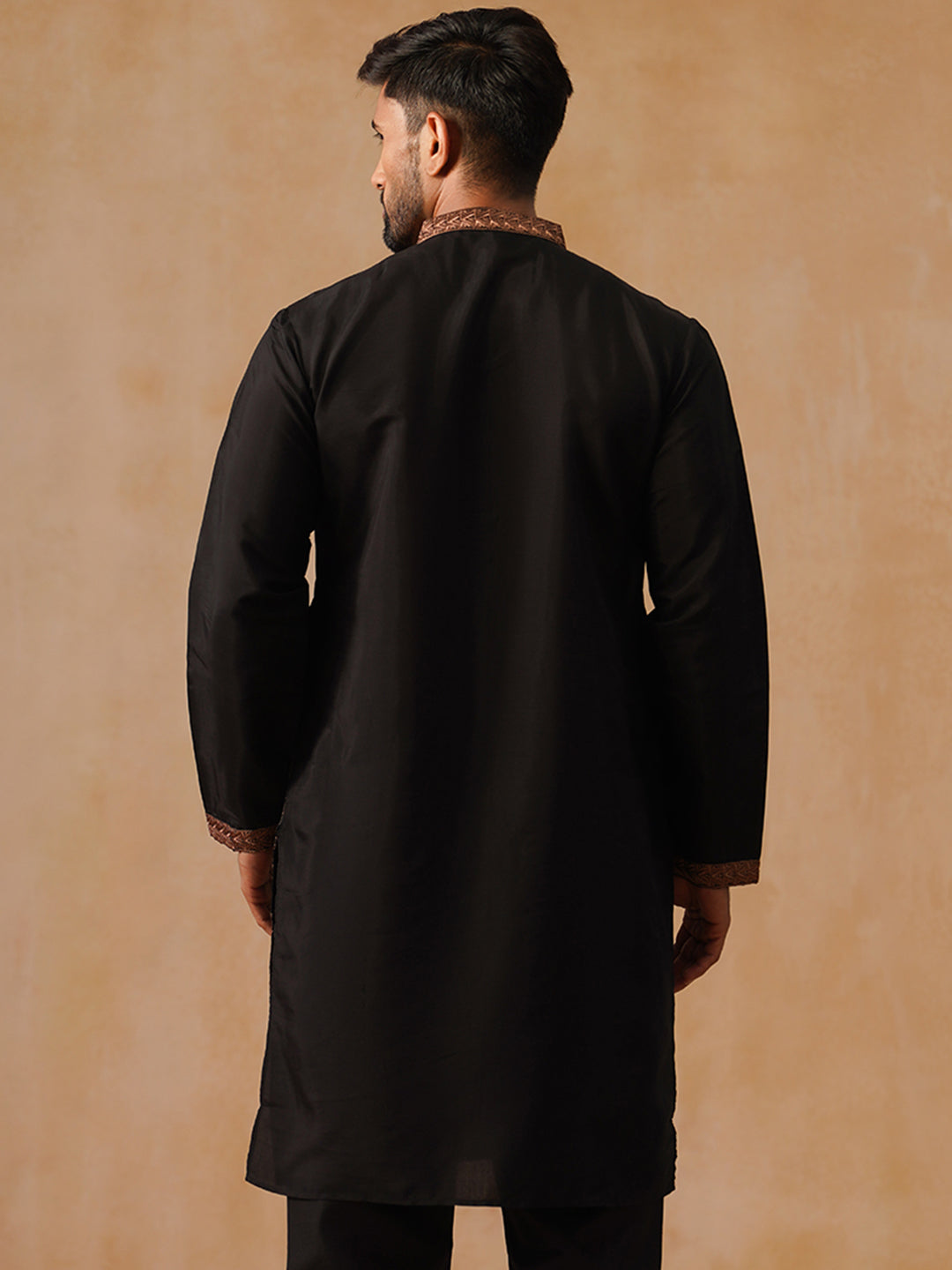 Traditional Embroidered Kurta for Men ( KO 5285 Bronze )