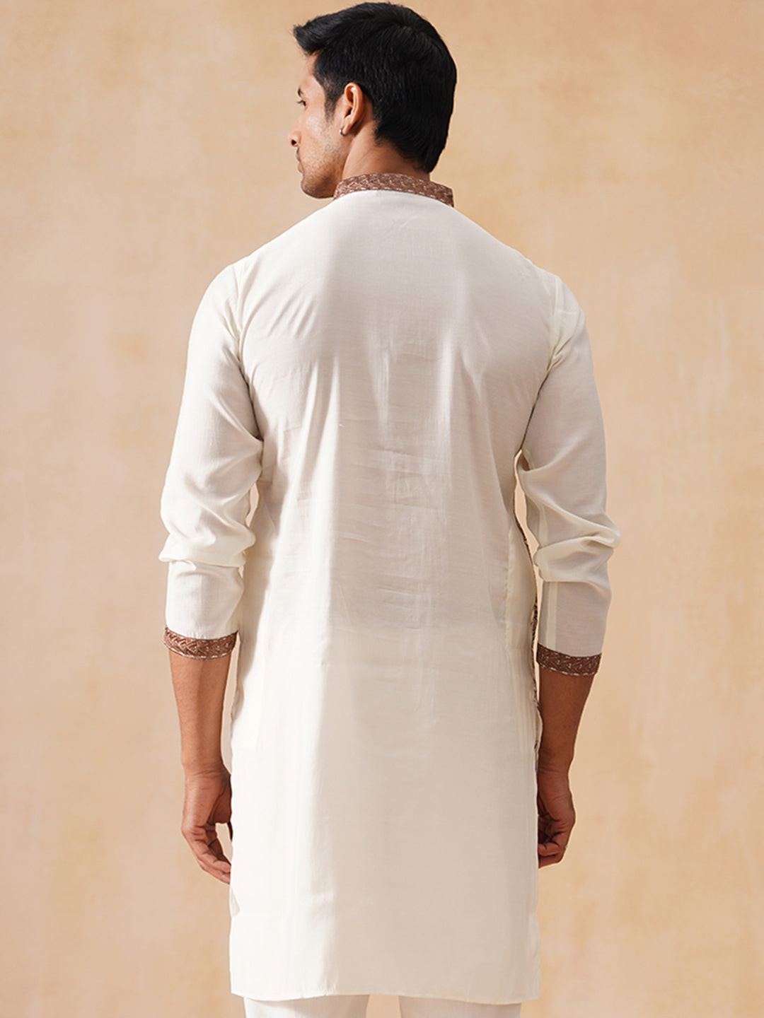 Traditional Embroidered Kurta for Men ( KO 5285 White )