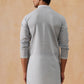 Embroidered Mirror Work Kurta Pyjama ( KO 5286 Grey )
