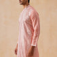 Embroidered Mirror Work Kurta Pyjama ( KO 5286 Pink )