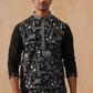 Silk Blend Embroidered Kurtas ( KO 5288 Black ) [FF] [I-1]