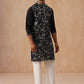 Silk Blend Embroidered Kurtas ( KO 5288 Black ) [FF] [I-1]