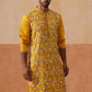 Floral Thread Embroidered Silk Blend Kurtas ( KO 5290 Mustard )