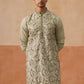 Floral Thread Embroidered Silk Blend Kurtas ( KO 5290 Pista )