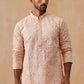 Floral Thread Embroidered Silk Blend Kurtas ( KO 5292 Peach ) [FF] [P-6]