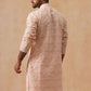 Floral Thread Embroidered Silk Blend Kurtas ( KO 5292 Peach ) [FF] [P-6]