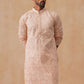 Floral Thread Embroidered Silk Blend Kurtas ( KO 5292 Peach ) [FF] [P-6]