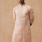 Floral Thread Embroidered Silk Blend Kurtas ( KO 5292 Peach ) [FF] [P-6]