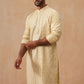 Men’s Festive Kurta with Intricate Embroidery ( KO 5293 Beige ) [FF] [ I2 ]