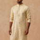 Men’s Festive Kurta with Intricate Embroidery ( KO 5293 Beige ) [FF] [ I2 ]