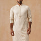 Men’s Festive Kurta with Intricate Embroidery ( KO 5293 Cream )