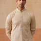 Men’s Festive Kurta with Intricate Embroidery ( KO 5293 Golden )