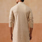 Men’s Festive Kurta with Intricate Embroidery ( KO 5293 Golden )