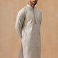 Men’s Festive Kurta with Intricate Embroidery ( KO 5293 Grey )