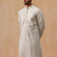 Men’s Festive Kurta with Intricate Embroidery ( KO 5293 Grey )