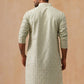 Men’s Festive Kurta with Intricate Embroidery ( KO 5293 Green )