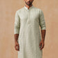 Men’s Festive Kurta with Intricate Embroidery ( KO 5293 Green )