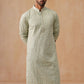 Men’s Festive Kurta with Intricate Embroidery ( KO 5293 Green )
