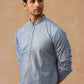 Embroidered Silk Blend Kurtas ( KO 5294 Blue )