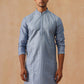 Embroidered Silk Blend Kurtas ( KO 5294 Blue )