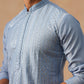 Embroidered Silk Blend Kurtas ( KO 5294 Blue )
