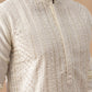 Embroidered Silk Blend Kurtas ( KO 5294 White )