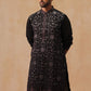 Men’s Silk Blend Embroidered Kurtas ( KO 5296 Magenta )