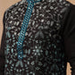Men’s Silk Blend Embroidered Kurtas ( KO 5296 Peacock )