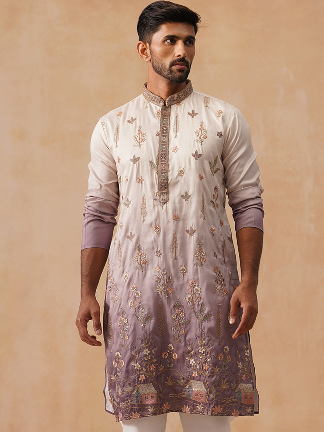Men’s Ombre Kurtas ( KO 5298 Purple )