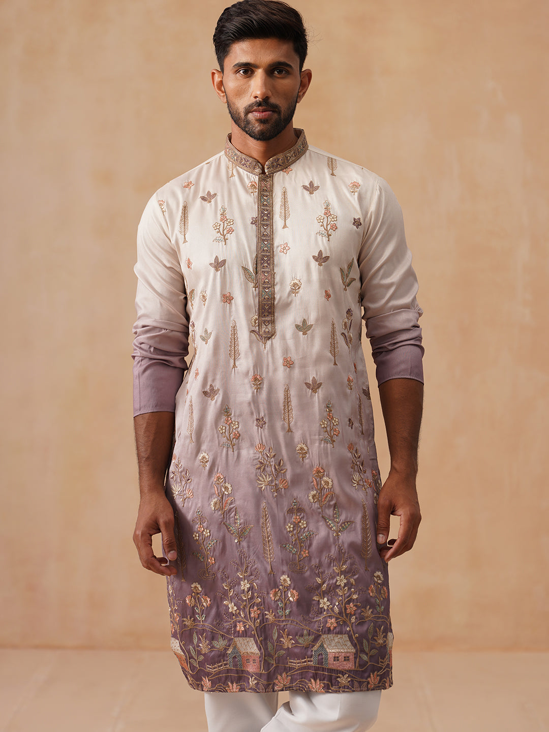 Men’s Ombre Kurtas ( KO 5298 Purple )